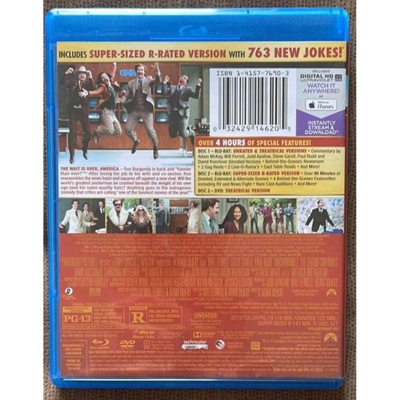 Anchorman 2: The Legend Continues Blu-ray / DVD Rated R Version - No Digital - Picture 2 of 8